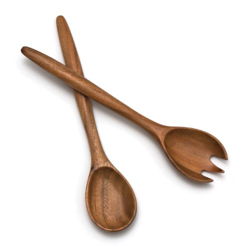 Lipper International Acacia Oblong Salad Servers, 12