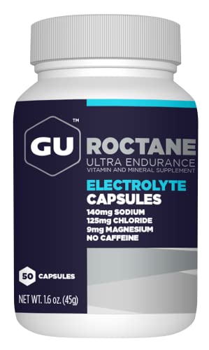 GU Energy Roctane Ultra Endurance Electrolyte Capsules, Energy for Before, During or After Any Workout, 50-Count Bottle