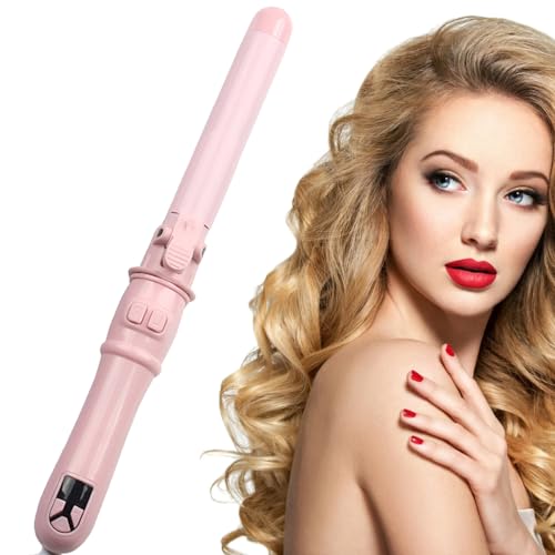 2024 Newest Automatic Curling Wand Rotating Curling Iron, Professional 28mm/1.1 Inch Hair Curler Hair Styling Irons Fast Heating Wand for Medium/Long Hair