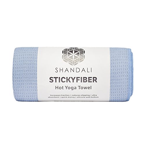 Shandali Hot Yoga Towel - Stickyfiber Yoga Towel - Mat-Sized, Microfiber, Super Absorbent, Anti-Slip, Injury Free, 24