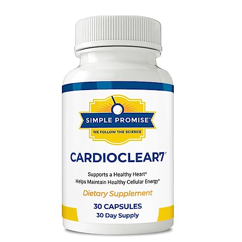 Simple Promise Cardio Clear 7 - Heart Health Supplements - Maintain Cellular Energy - Contains Coq 10, 30 Day Supply