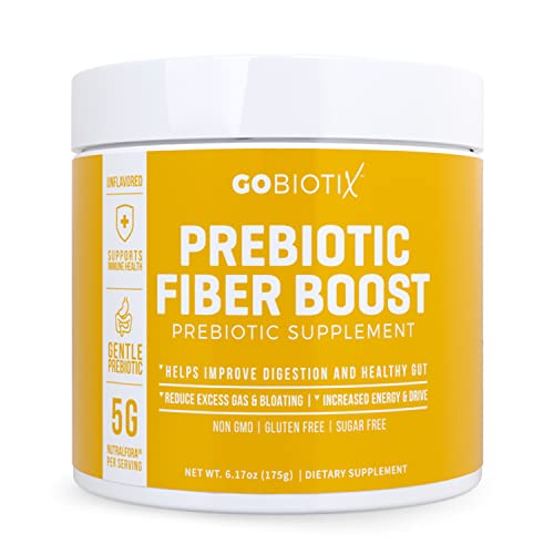 GOBIOTIX Fiber Supplement - Prebiotic Soluble Fiber Powder, Supports Gut Health and Digestive Regularity - Gummies Alternative - Gluten & Sugar Free, Keto, Vegan - 1 Scoop Daily, 35 Servings (1 Pack)