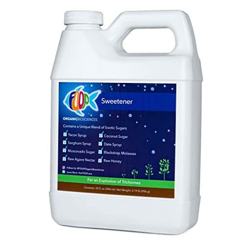 FOOP Sweetener: Organic Sweetener for Plants | Creates an Explosion of Trichomes and Improves Plant Flavor | Works with All Media and Nutrient Lines | Delivers Eight Organic Sugars (32oz)