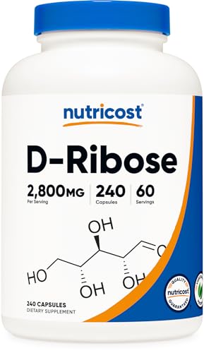 Nutricost D-Ribose 700mg (2800mg Per Serving), 240 Capsules - Vegetarian Friendly, Non-GMO, Gluten Free