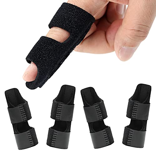 4 Pcs Trigger Finger Splints/Brace for Knuckle Immobilization,Broken Protector and Straightening Arthritis Relief,Pain Relief,Fits Index,Middle Ring