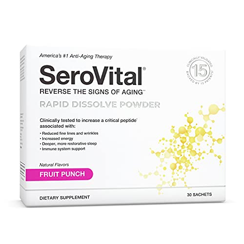 Serovital Renewal Complex - Anti-Aging Supplement for Women - Increase a Critical Peptide Associated with Stimulating Collagen Production, Skin Benefits, Energy and Sleep | 30 Count Fruit Punch