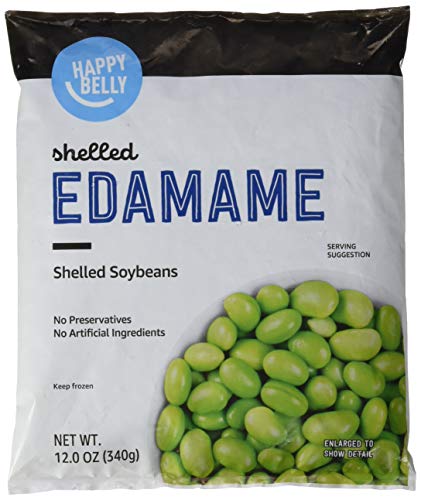 Amazon Brand, Happy Belly Frozen Shelled Edamame, 12 Oz