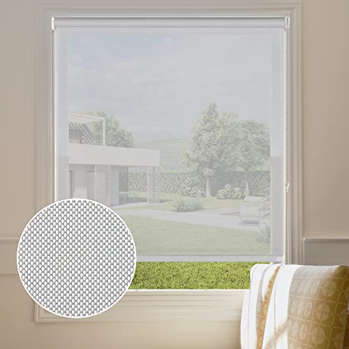 Persilux Solar Window Shades Light Filtering Roller Shades for Windows (23