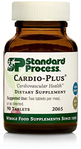 Standard Process Cardio-Plus - Antioxidant Support - Heart Health Supplement - Circulation & Blood Flow Supplement with Vitamin B6, Niacin & Riboflavin - Energy Metabolism Supplement - 90 Tablets