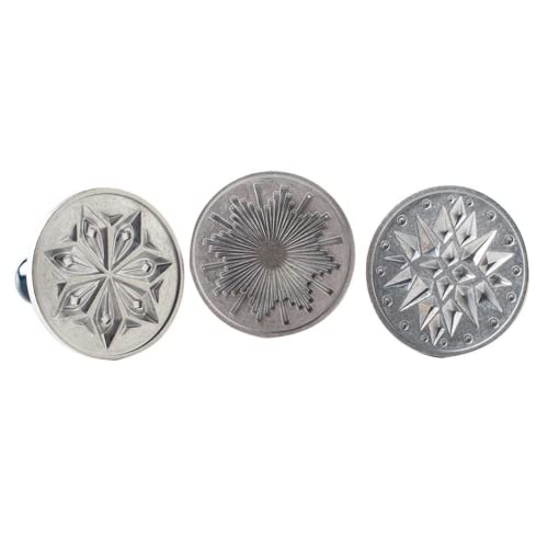 Nordic Ware Starry Night Cast Cookie Stamps, 3-inch rounds, Silver