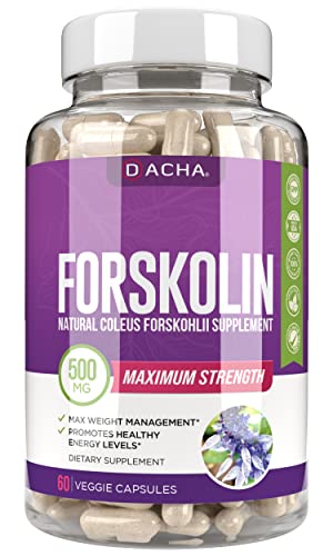 DACHA Natural Forskolin Max Strength Formula- 500mg Coleus Extract, Keto Diet Pills That Work Fast for Women & Men, Maximum Slim Look, Lose Fast for Women, Rapid Tone, Luna Trim, MD