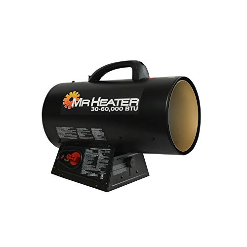 Mr. Heater MH60QFAV 60,000 BTU Portable Propane Forced Air Heater, 19.75 x 11.50 inches, black