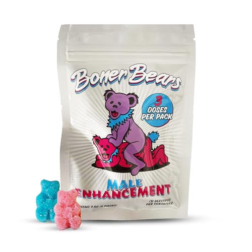 Boner Bear Gummies – Supplements for Men for Sexual Wellness & Libido – 100% Natural Ingredients – Supports Stamina, Vitality & Sexual Function – 2 Pack