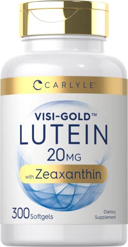 Carlyle Lutein and Zeaxanthin 20mg | 300 Softgels | Eye Health Vitamins | Non-GMO & Gluten Free Supplement