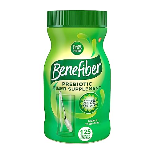 Benefiber Daily Prebiotic Fiber Supplement Powder for Digestive Health, Unflavored - 125 Servings (17.6 Ounces)