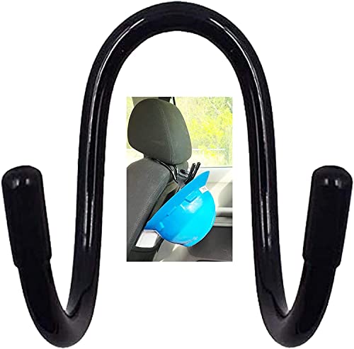 Pmsanzay Universal Over The Seat Hard Hat Rack,Hard Hat Holder Back Seat Hanger Headrest Hook - Strong & Flexible - Simple, Easy to Bend into The Needed Shape and Holds Hard hat and Vest with Ease.