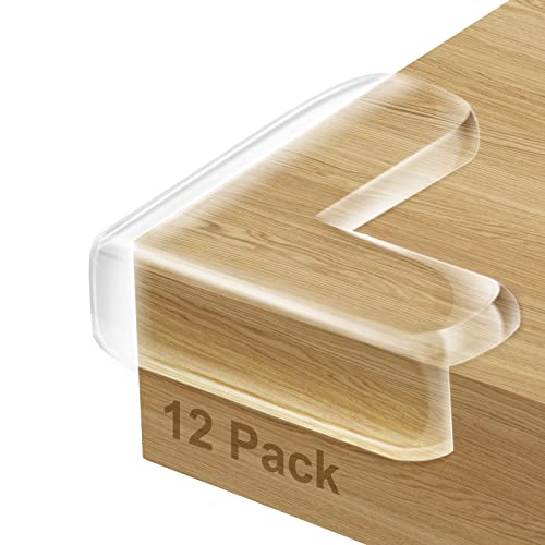 12 Pack Corner Guards Corner Protectors for Baby Furniture Corner & Edge Safety Bumpers Baby Proofing Bumper Cushion for Table Furniture Sharp Corners