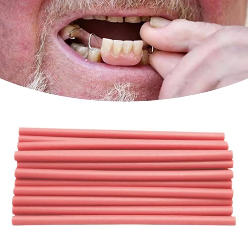 Tooth Repair Kit-Gum Material for Making Temporary Partial or Full Denture,Tooth Fixing Kit for Improving Condident Smile (Dark Pink)