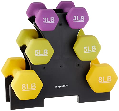 Amazon Basics Easy Grip Workout Dumbbell, Neoprene Coated, Various Sets and Weights available