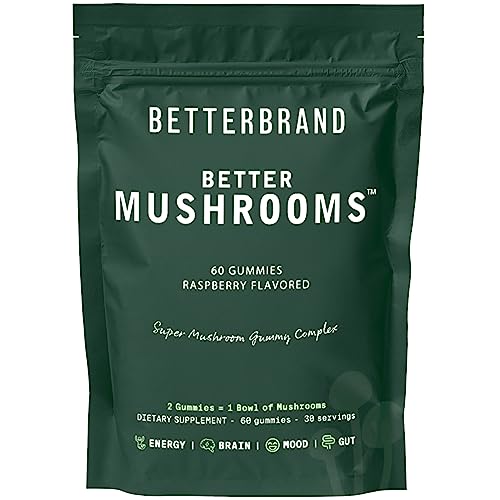 Betterbrand BetterMushrooms Mushroom Gummies to Support Gut Health, Metabolism, Energy, Focus - Lion