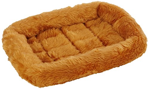 MidWest Homes for Pets Cinnamon 18-Inch Pet Bed w/ Comfortable Bolster | Ideal for Small Breeds & Fits an 18-Inch Crate | Easy Maintenance Machine Wash & Dry