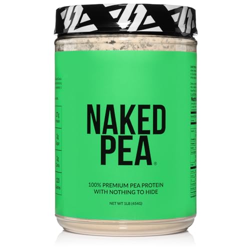 NAKED Nutrition Pea - Pea Protein Isolate - Plant Based, Vegetarian & Vegan Protein. Easy to Digest, Speeds Muscle Recovery - Non-GMO, No Lactose, No Soy and Gluten Free - 15 Servings