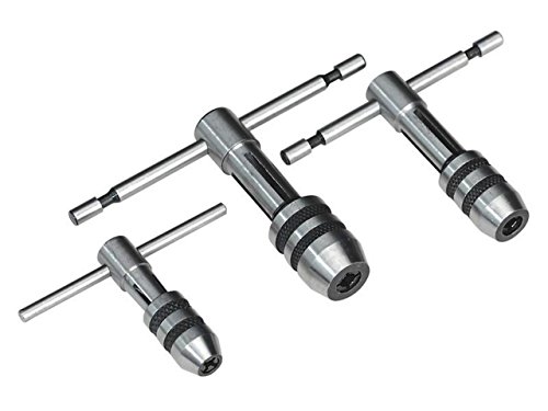 Ai T-Handle T Type Tap Wrench Set Of 3 Pieces Solid Collet Jaws