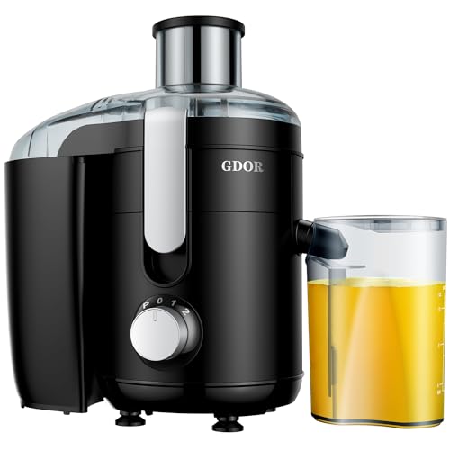 Juicer with Titanium Enhanced Cut Disc, GDOR Dual Speeds Centrifugal Extractor Machines with 2.5