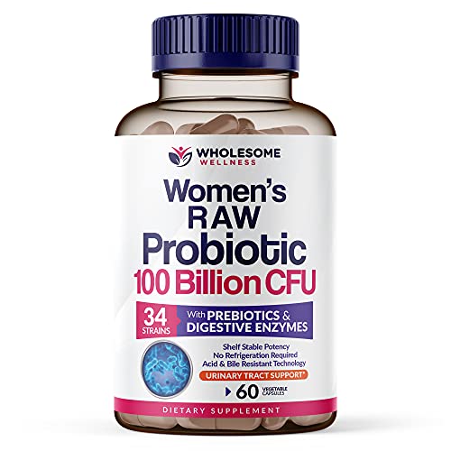 Dr. Formulated Raw Probiotics for Women 100 Billion CFUs with Prebiotics, Digestive Enzymes, Approved Women