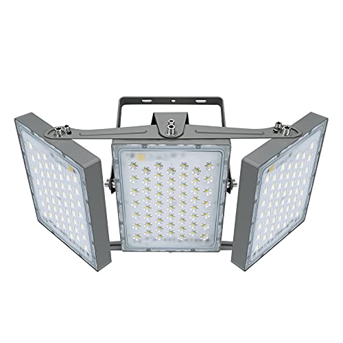 STASUN LED Flood Light Outdoor, 300W 27000lm Outdoor Lighting with 330° Lighting Angle, 5000K, 3 Adjustable Heads, IP66 Waterproof LED Exterior Security Area Lights for Yard, Stadium, Parking Lot