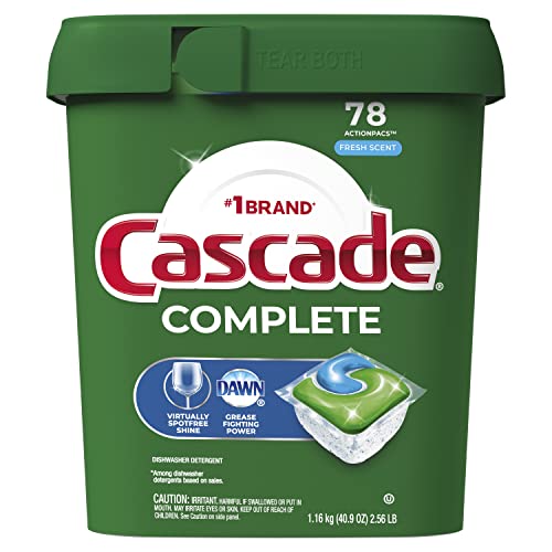 Cascade Complete Dishwasher Pods - Fresh Scent ActionPacs, 78 Count