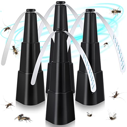 PIMAG Fly Fans for Tables, Fly Repellent Fan Indoor Outdoor with Holographic Blades Keep Flies Away, Batteries Powered Bug Repellent Outdoor for Picnic, Party, Restaurant, Kitchen, and BBQ, 4 Pack