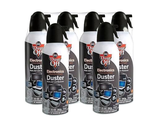 Dust-Off Disposable Compressed Gas Duster, 10 oz Cans, 6 Pack