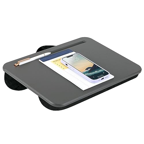 LAPGEAR Compact Lap Desk - Charcoal - Fits up to 15 Inch Laptops - Style No. 43105