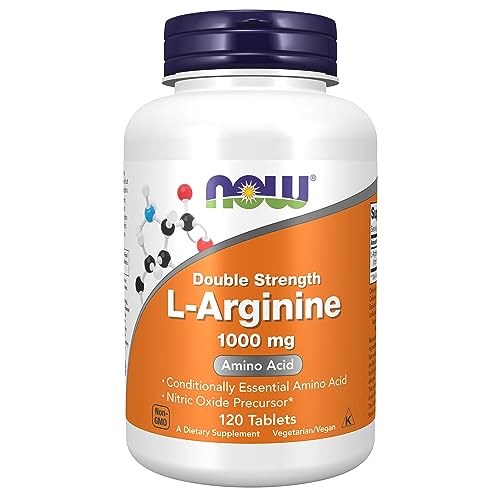 NOW Supplements, L-Arginine 1,000 mg, Nitric Oxide Precursor*, Amino Acid, 120 Tablets