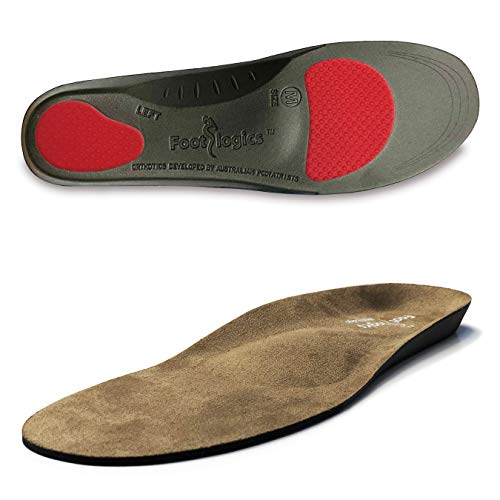 Footlogics Orthotic Shoe Insoles with Built-in Raise for Ball of Foot Pain, Morton’s Neuroma, Flat Feet - Metatarsalgia, Pair (Full Length, S (Men