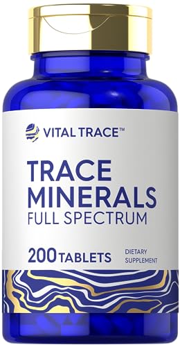 Trace Minerals | 200 Tablets | Full Spectrum Supplement | Non-GMO & Gluten Free Complex | by Vital Trace