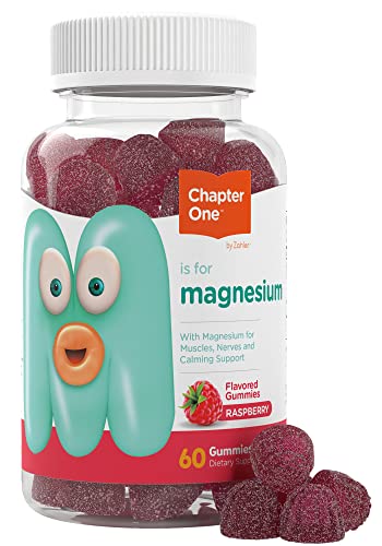 Chapter One Magnesium Gummies, Great Tasting Magnesium for Kids, Calm Kids Magnesium, Magnesium Gummies for Women and Men, Certified Kosher, (60 Flavored Gummies)