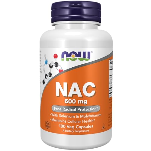 Broan-NuTone NOW Supplements, NAC (N-Acetyl Cysteine) 600 mg with Selenium & Molybdenum, 100 Veg Capsules