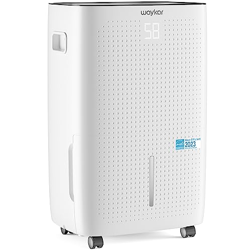 Waykar 150 Pints 7,000 Sq. Ft ENERGY STAR Most Efficient Dehumidifier with Drain Hose for Commercial and Industrial Large Rooms, Home, Warehouses, Storages, Basements and Bedroom（JD026CE-150）