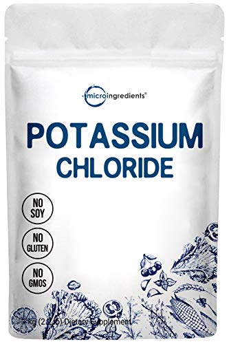 Potassium Chloride Powder, 1 Kg (2.2 Pounds), Salt Substitute & Electrolyte Powder, Pure Potassium Chloride Supplement, Essential Mineral, Filler Free and Dissolve Easily