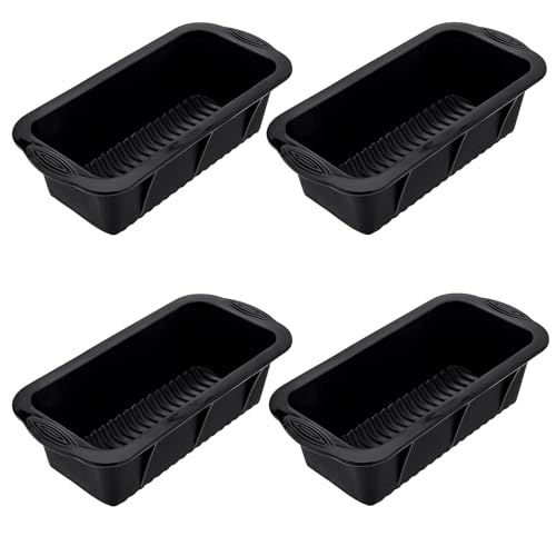 Dincken 4-Pack Total 9.4lb Ice Block Tray for Ice Bath Tub, Large Ice Cube Tray for Ice Bath, Water Chiller for Cold Plunge Bath Tub, Reusable Silicone Big Ice Tray, Black