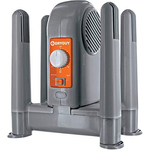 DryGuy Force Dry DX - Boot, Shoe, Garment & Gear Dryer - Convection Heating with Quiet Forced-Air Central Blower - 4 Drying Ports w/2 Extensions - Dries in 1-3 Hours - Heat/No Heat Switch & 3-Hr Timer