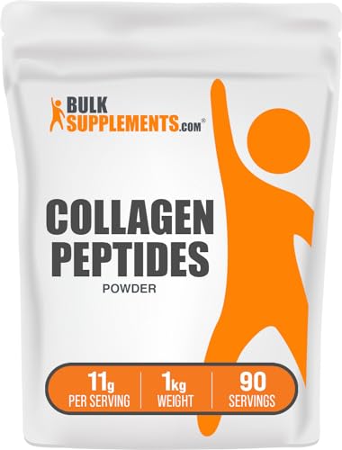 BULKSUPPLEMENTS.COM Collagen Peptides Powder - Bovine Collagen Powder, Collagen Supplement, Powdered Collagen - Beef Collagen Powder, 11g of Hydrolyzed Collagen per Serving, 1kg (2.2 lbs)