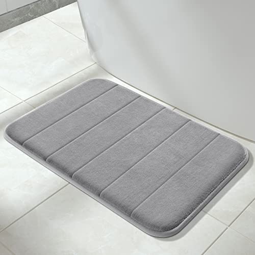  OLANLY Memory Foam Bath Mat Rug 24x16, Ultra Soft Non Slip and  Absorbent Bathroom Rug, Machine Wash Dry, Comfortable, Thick Bath Rug Carpet  for Bathroom Floor, Tub and Shower, Black 