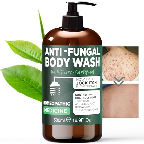 Tea Tree Antifungal Antibacterial Soap & Body Wash 16.9 Fl Oz | for Ringworm, Back Acne, Athlete