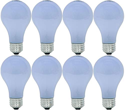 GE Lighting 67773 Reveal 53-Watt, 790-Lumen A19 Light Bulb with Medium Base, 8-Pack