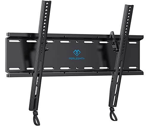 PERLESMITH Tilting TV Wall Mount Bracket Low Profile for Most 23-60 inch LED LCD OLED, Plasma Flat Screen TVs with VESA 400x400mm Weight up to 115lbs, Fits 16