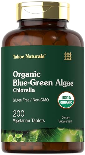 Carlyle Chlorella Blue Green Algae 500mg | 200 Quick Release Capsules | Non-GMO, Gluten Free | Tahoe Naturals