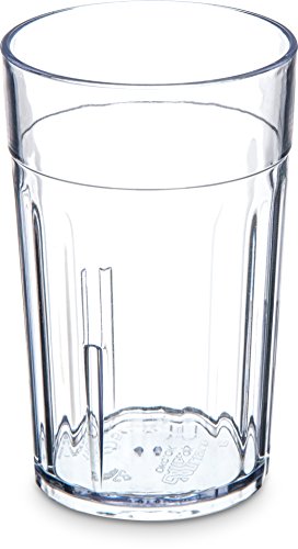 Carlisle FoodService Products Bistro Tumbler Plastic Tumbler for Restaurants, Catering, Kitchens, Plastic, 5.6 Ounces, Clear